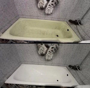 Наши работы. До и после. Реставрация ванн Реставрация ванн