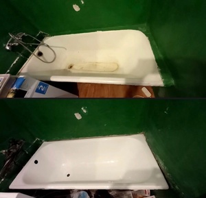 Наши работы. До и после. Реставрация ванн Реставрация ванн