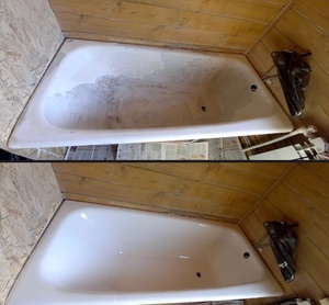 Наши работы. До и после. Реставрация ванн Реставрация ванн