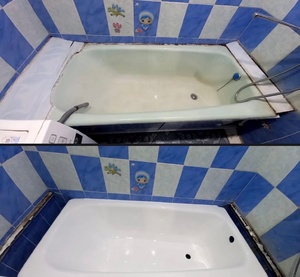 Наши работы. До и после. Реставрация ванн Реставрация ванн